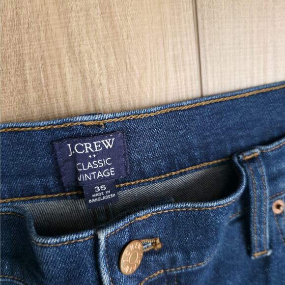 J.Crew Factory Classic Vintage All-Day Stretch Ether Blue Wash Jeans Women Sz 35 - Picture 5 of 11